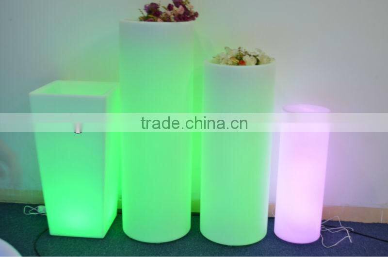Home gardon decor led flower pot color change vase
