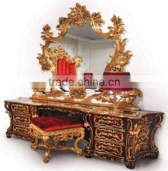 European Italy Style Bright Color Royal Wedding Bedroom Furniture Set, Luxury Designed Marvelous Palace Bedroom Set