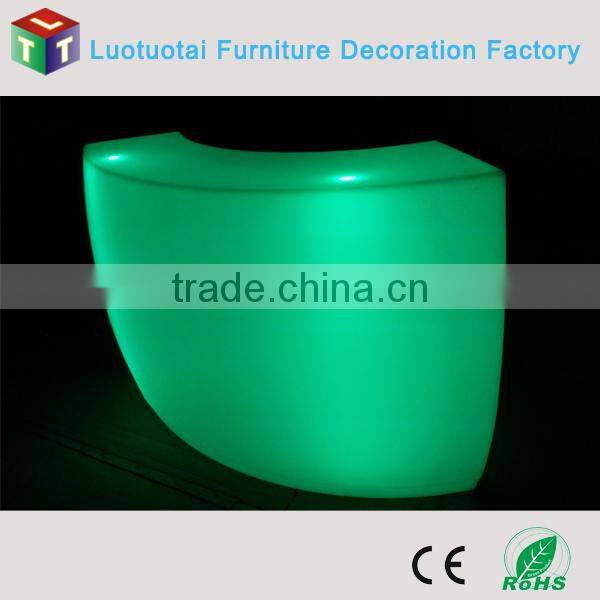 cheap plastic flexible led table/bar counter with light