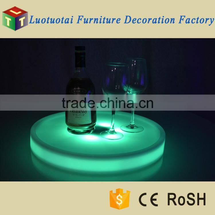 PE material round shape RGBW color LED wine pallet for events/party/wedding