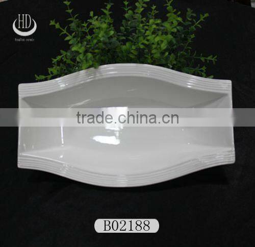 white ceramic unique soup bowls,bowl for restaurant,rectangular porcelain bowl