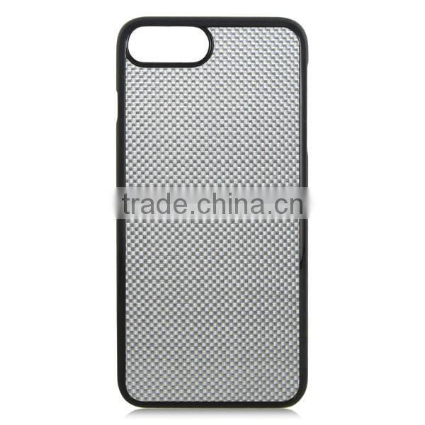 Red/Gold/SilverTwill/plain weave Carbon fiber PC Phone Case Cover For iPhone 7/plus