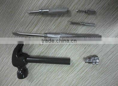 5 IN 1 HAMMER WITH SCREWDRIVER , multi-tools