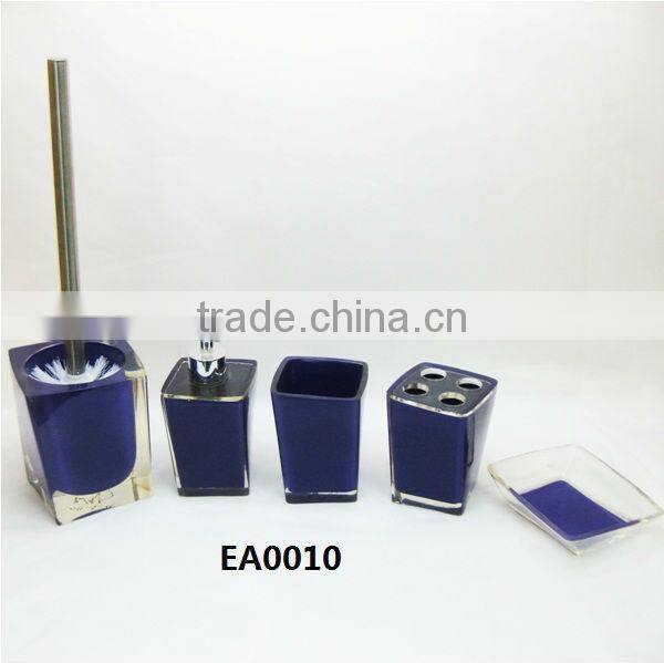 EA01212 hotel yellow resin bathroom accessories China supplier