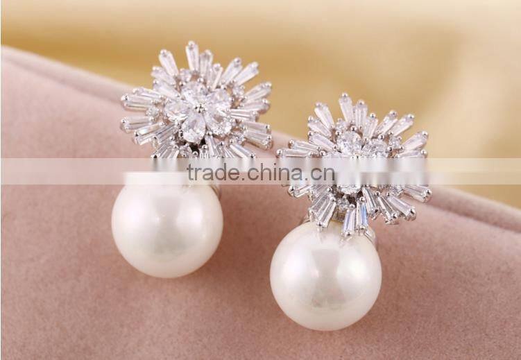 Wholesale Stock Small Order Fashion Women Competitive Pearl Earrings