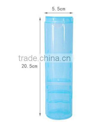 Wholesale Stock Multifunction Cylinder Shaped Portable Plastic Stationery Storage Box