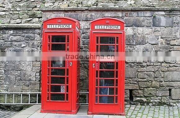 Antique red public telephone booth Bristish outdoor telephone kiosk