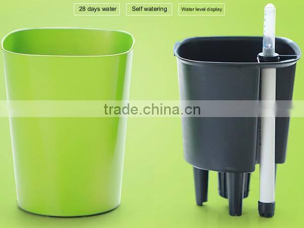 Self watering planter flower pot water level indicator home office pot