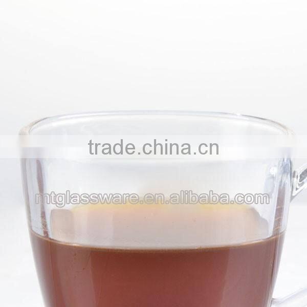 glass coffee cup with handle