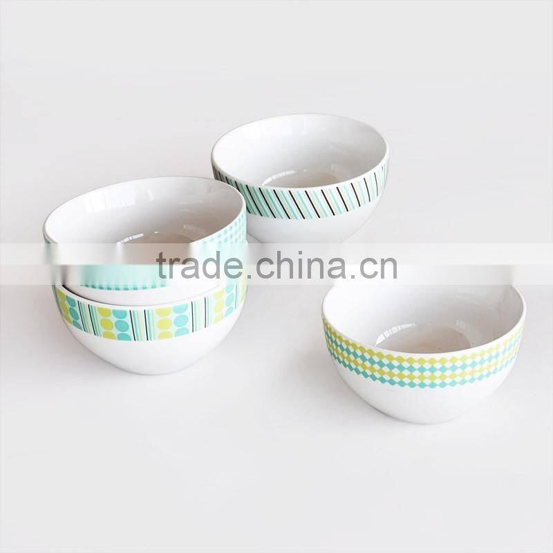 5.5" Ceramic Rice Bowl,White 4 pack Bowl