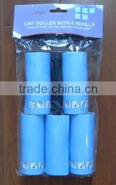 Promotional plastic pet hair pick up roller with 4 refills