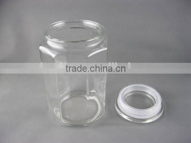 2400ml sealable glass jar,glass storage jar,food grade glass jars