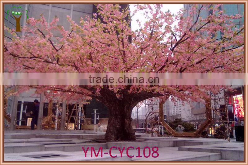 evolving large artificial cherry blossom tree outdoor for Christmas decor