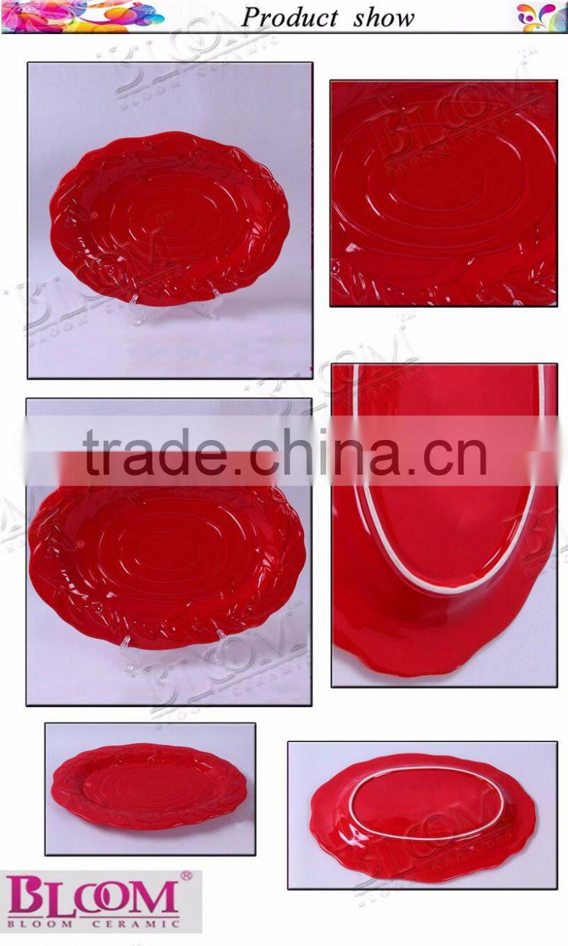 wedding decoration ceramic oval dinner plates