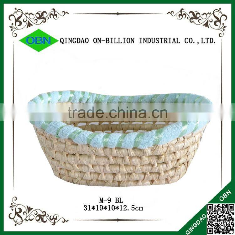 Wholesale cheap cute mini straw basket with bowknot