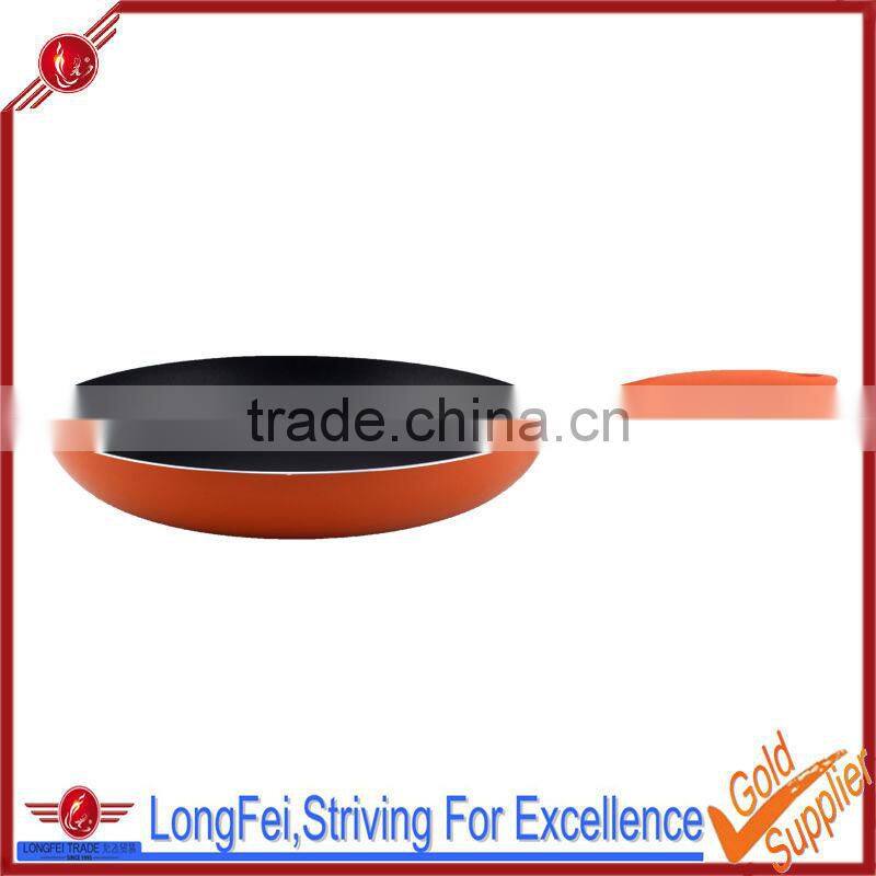 20CM orange color aluminum fry pan diamond coated non-stick frying pan