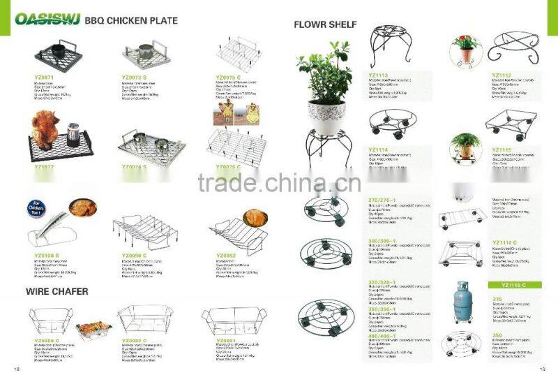 home removable metal flower shelf Plant Trolley wheel flower shelf