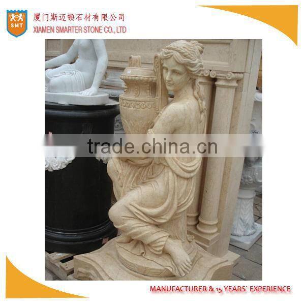 Grey color christian figure stone carving for plaza