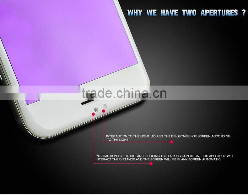 Hardness 9H, thickness 0.3mm, blue light filter screen protector for iPhone 7