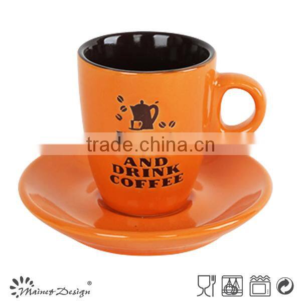 2015 New product dinnerware milk mug with saucer