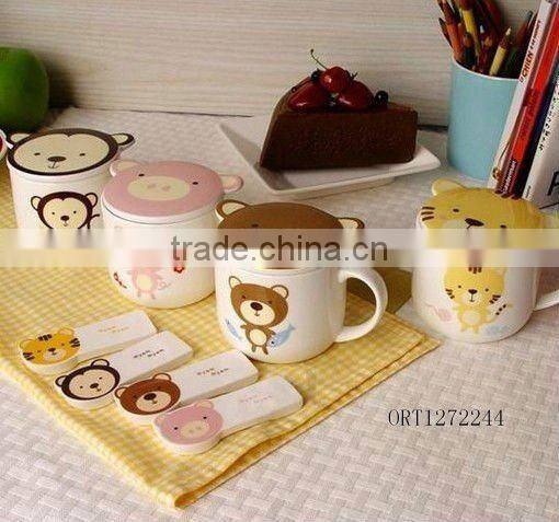 Handmade ceramic mug with Spoon wholesale