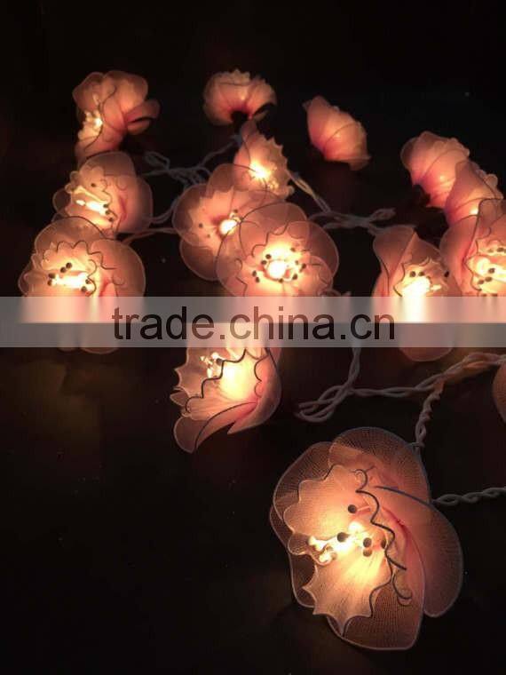 20 Pink Flower Fairy Garden Bedroom String Light