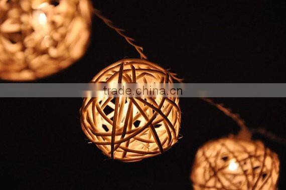 20 Bulbs Handmade Classic White Rattan ball fairy lights