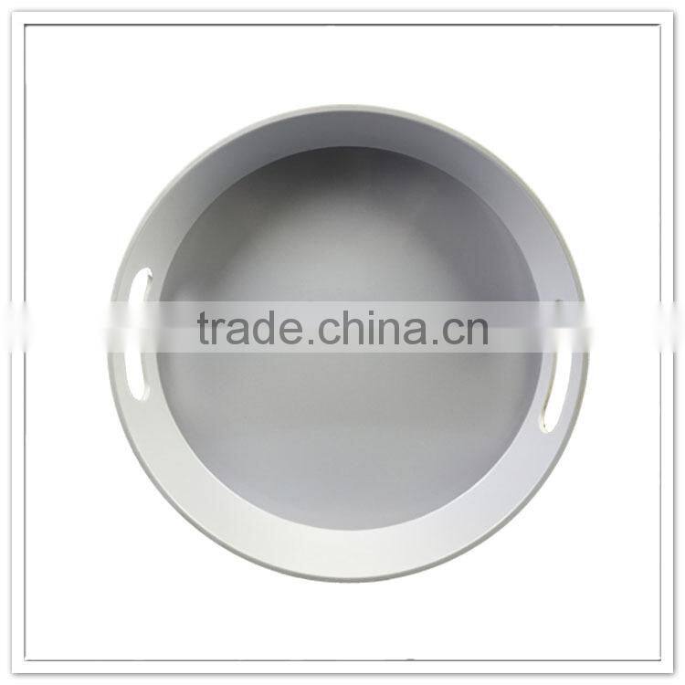 Wholesale bulk buy cheap arge white melamine round restaurant serving tray