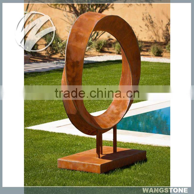 Outdoor garden corten steel sculpture
