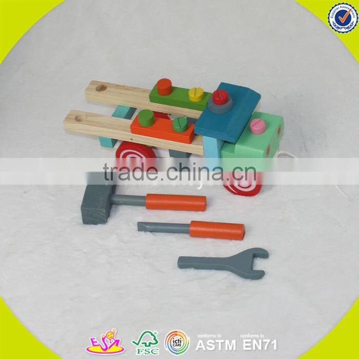 2017 wholesale best sale lovely baby wooden diy tool W03C019