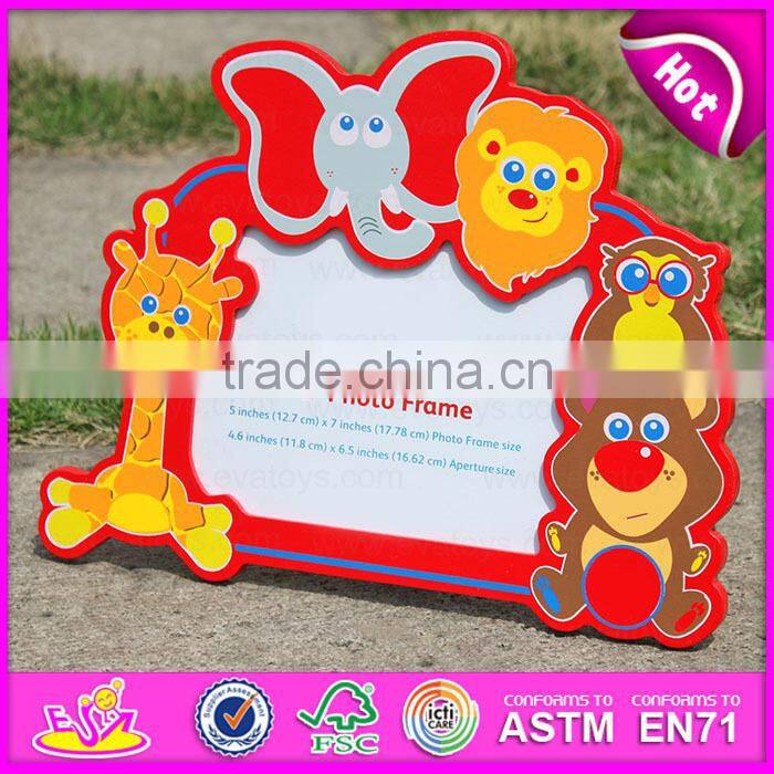 2015 Colorful kid wooden picture frame,Cheap wholesale wooden picture frame,Wooden wall hanging decorative picture frame W09A039