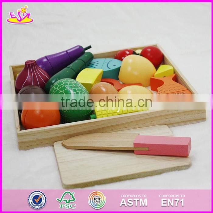 2017 Top fashion children cutting wooden food toys W10B173-S