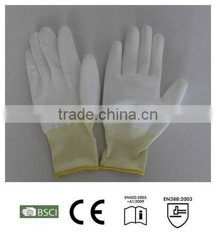 polyester materical softtextile latex working glove,cheap latex gloves