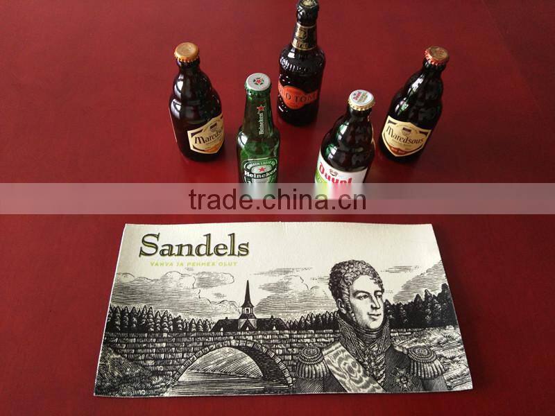 2017 custom anti-slip beer bar runner LOGO printed cool bar mats