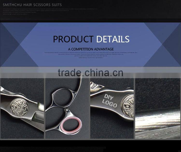 GU-575G JC158 High quality damascus layer steel hair cutting scissors with beautiful finger