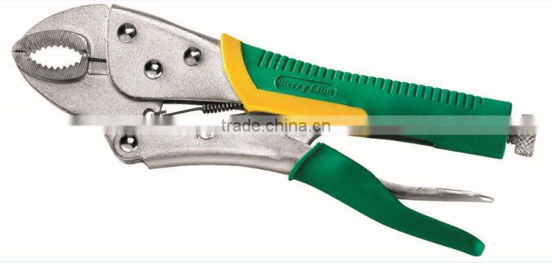 Berrylion 10"/250mm Curved nose Locking Pliers with soft Handle