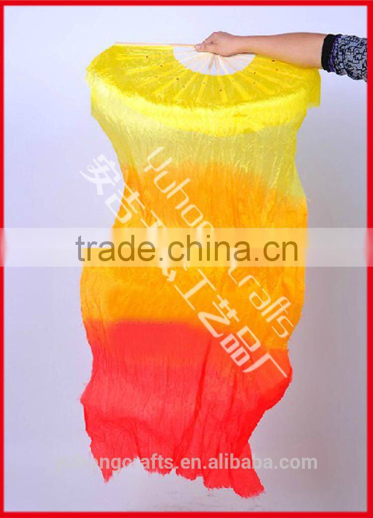 Colorful silk dance fan for promotion
