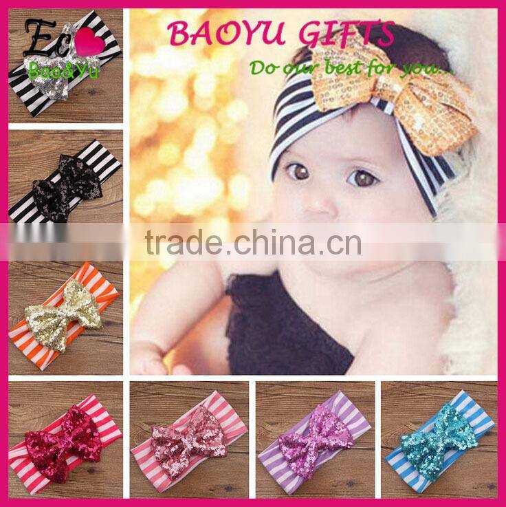 Fashion Rabbit ears headband boutique cotton baby headband wholesale