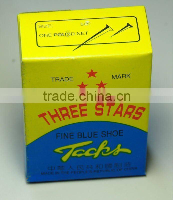 blue shoe tacks nails