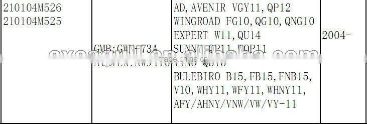 high quality 210104M526 auto water pump