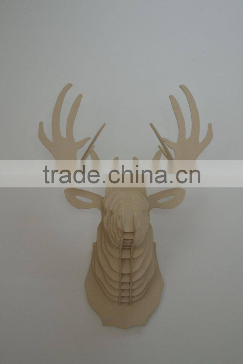 2015 newest top quality wood deer head for Christmas|home decor|festival gift