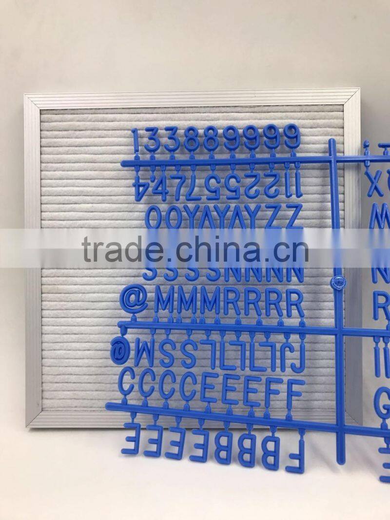 Custom colorful plastic letters for felt letterboard