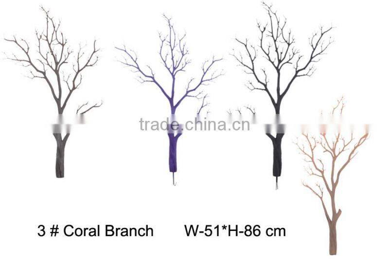 Home wedding decoration artificial dry tree branches coral