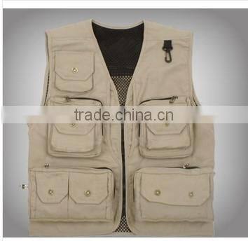 Fishing Multi-functional Vest Outdoor much pockets Hiking Outerwear Mens spring and autumn vest