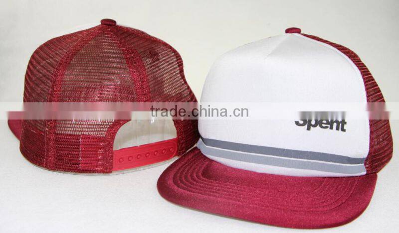 Stylish 5 Panel Black Neon Snapback Trucker Hats