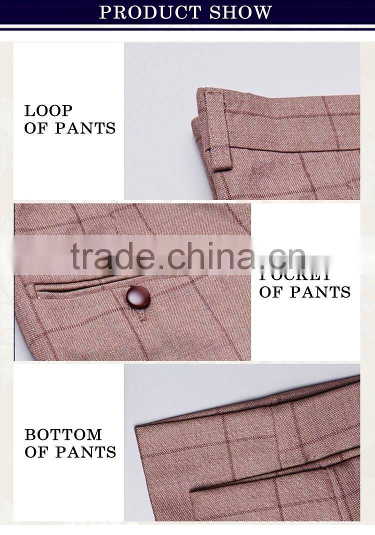 2017 hot sale latest pant coat picture men formal suits with stripe fabric