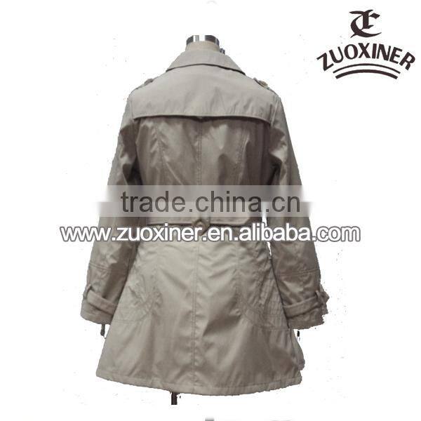 2014 new design overcoat 100% cotton for women