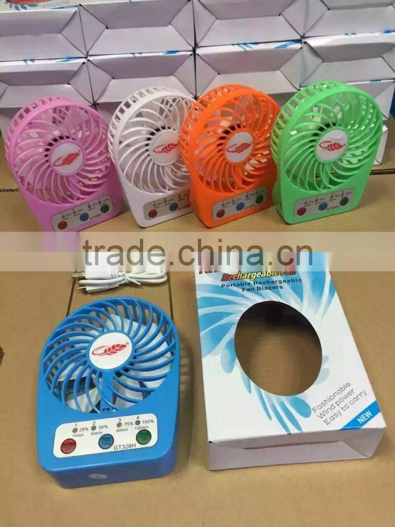 BHNUSBF07163 high performance DC 5V portable mini fan ,rechargeable usb fan 5v dc mini cooling fan WITH LED LIGHT