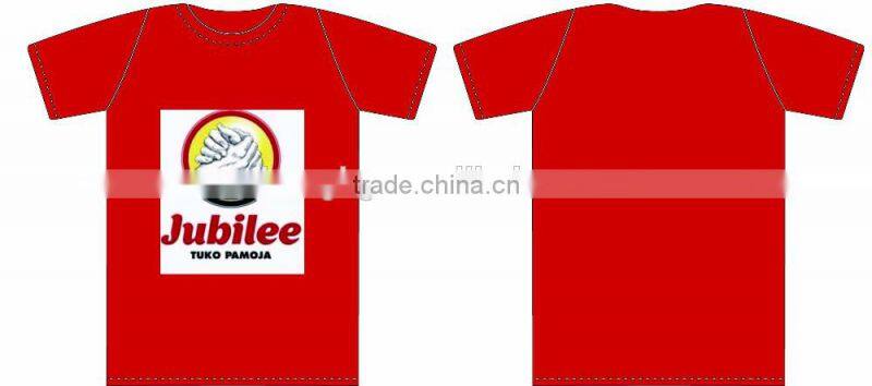 100%polyester red election tshirts in cheapest price wholesale from china supplier