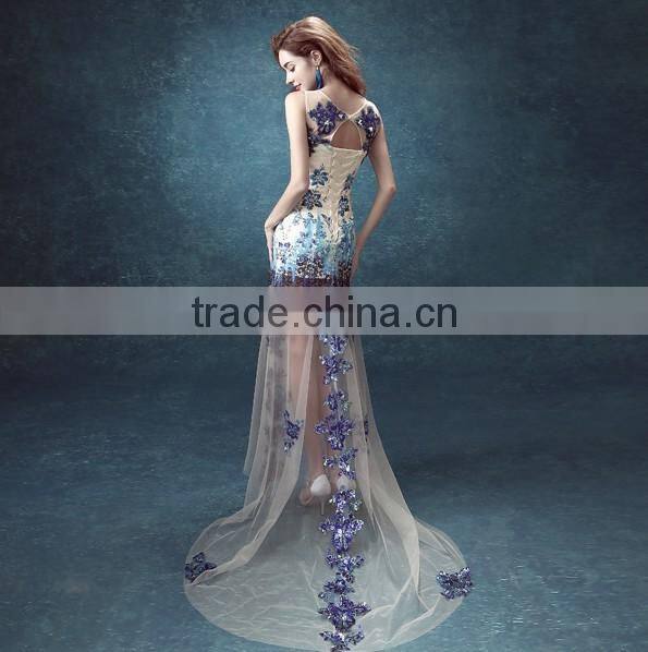 2015 sexy beautiful nighty sleeveless celebrity evening dress